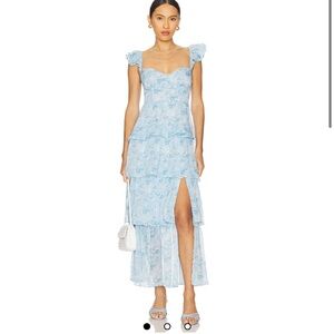 ASTR The Label Midsummer Eyelet Tiered Maxi Dress